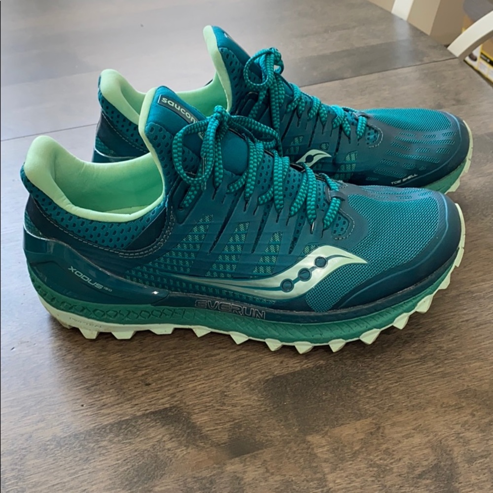 Saucony Teal Everun Xodus iso Running Shoes
